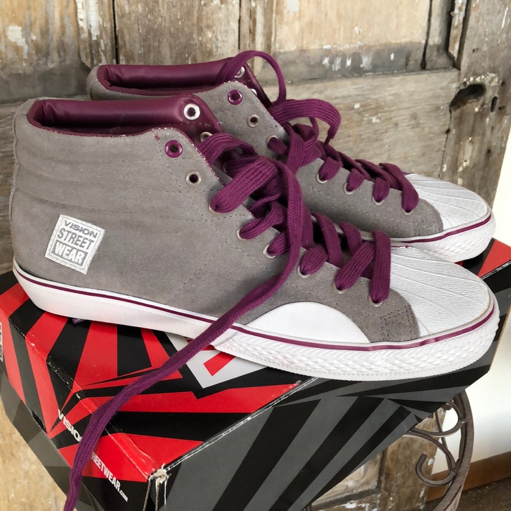 🤑Vision Street Wear W Suede Hi Sneakers